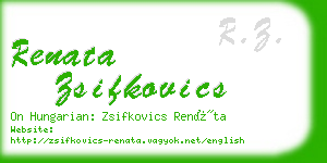 renata zsifkovics business card